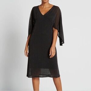 ModCloth Promised You Heaven Mesh Midi Dress‎ - Black (Size XS)